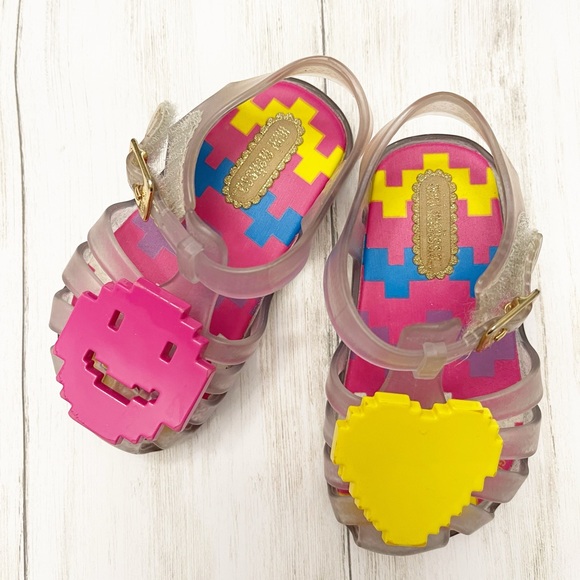 Mini Melissa Emoji Jelly Baby Girls Sandals Shoes Size 5 - Picture 2 of 8